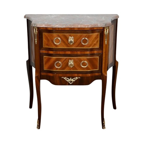 Petite commode d’Entre-deux, style Transition Louis XV / Louis XVI – Début XXe