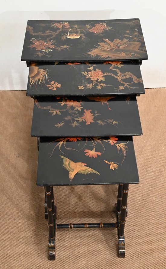 Set of 4 Nesting Tables, Napoleon III taste - End of XIXth century