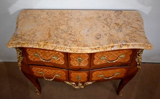 Commode Sauteuse, style Transition Louis XIV / Louis XV – Fin XIXe