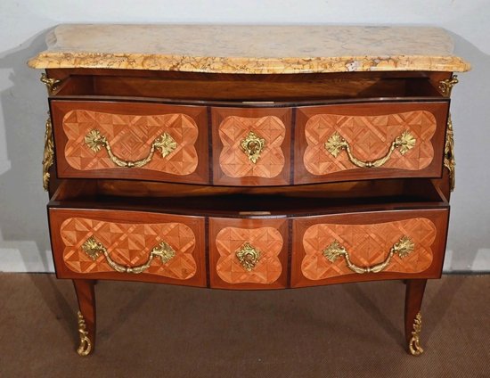 Commode Sauteuse, style Transition Louis XIV / Louis XV – Fin XIXe