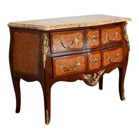 Commode Sauteuse, style Transition Louis XIV / Louis XV – Fin XIXe