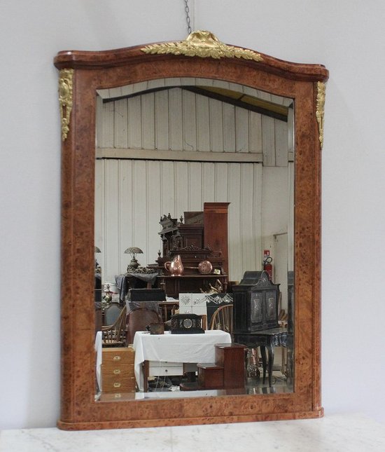 Miroir en Loupe de Thuya, goût Louis XVI – Début XXe