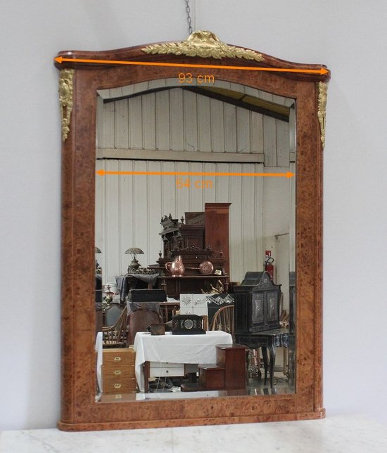 Miroir en Loupe de Thuya, goût Louis XVI – Début XXe