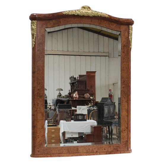 Miroir en Loupe de Thuya, goût Louis XVI – Début XXe