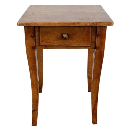 Small solid cherry wood end table, Louis XV taste - 2nd half of the 19th century