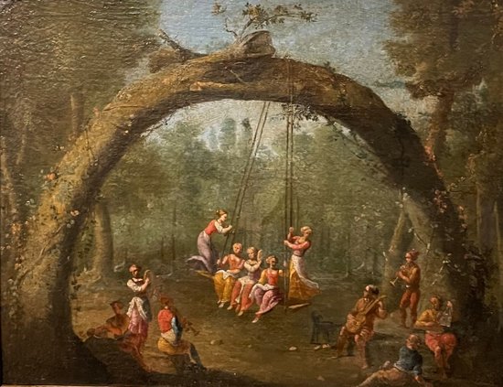  "das Escarpolette". Französische Schule des 18. Jahrhunderts. HST
