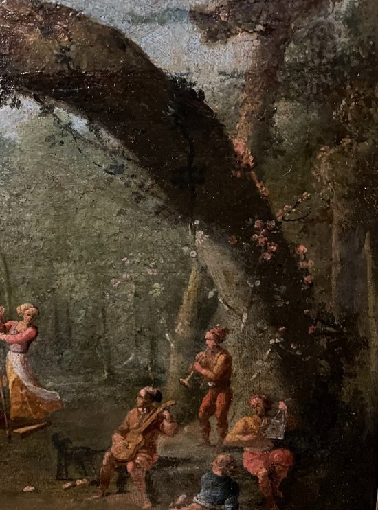  "das Escarpolette". Französische Schule des 18. Jahrhunderts. HST