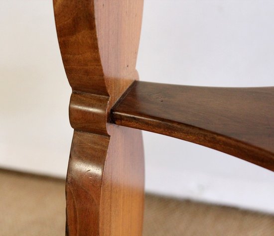 Petite Table de Salon vide-poche en Noyer massif - Milieu XIXe
