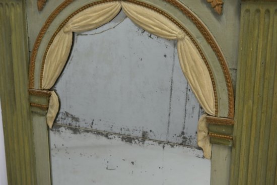 Trumeau In Lacquered And Gilded Wood XIXth