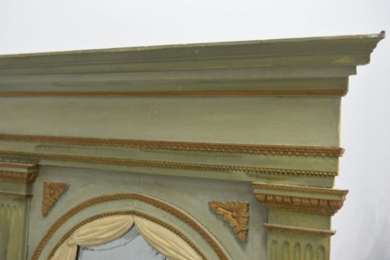 Trumeau In Lacquered And Gilded Wood XIXth