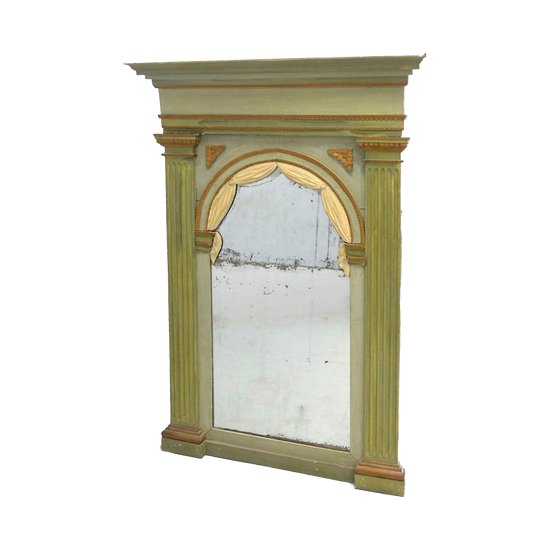Trumeau In Lacquered And Gilded Wood XIXth