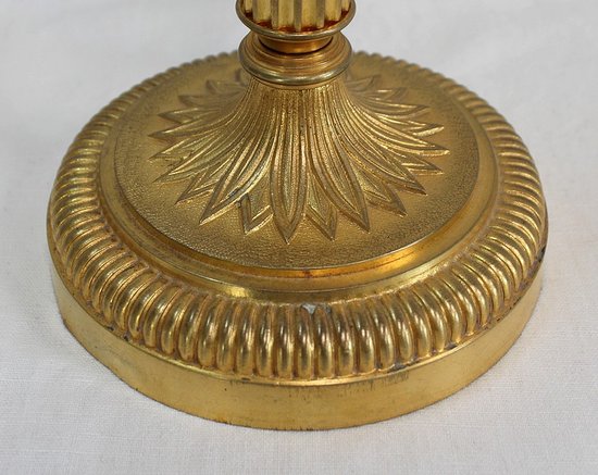 Pair of Gilded Bronze Torches, Louis XVI style - Early XXth century
