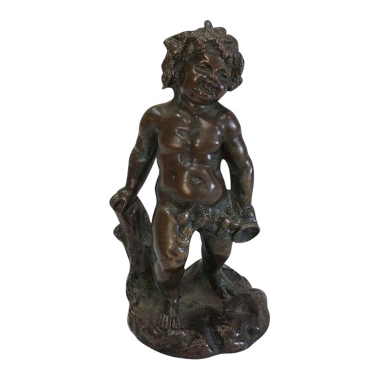 Bronze of Bacchus as a child, by E. Pasteur - 19th century