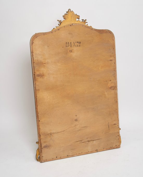 Gilded mirror Louis XV style 19th rocaille 134x114cm