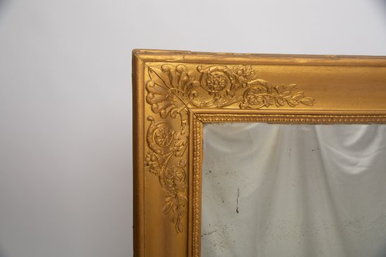 Ancien miroir doré au mercure