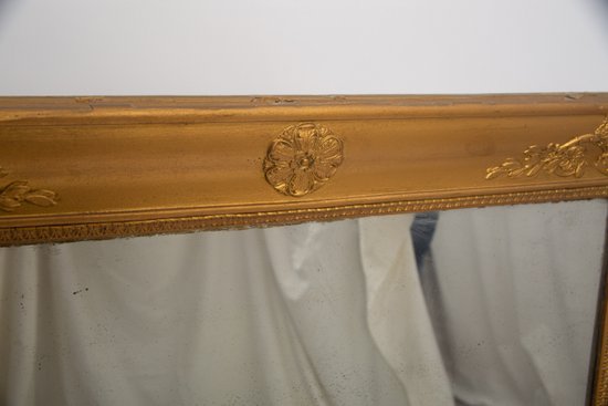 Ancien miroir doré au mercure