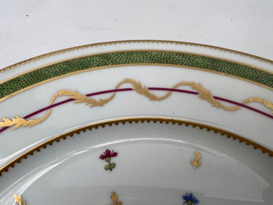 6 assiettes plates porcelaine Haviland Limoges Vieux Paris