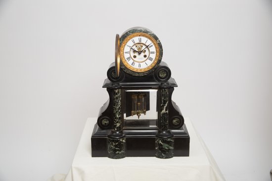 Pendule marbre noire Napoléon 3