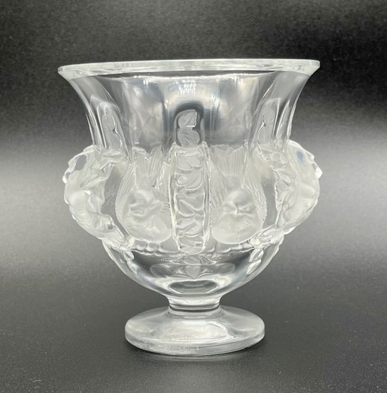 Vase Kristall Lalique Frankreich modele Dampierre Motiv Vögel