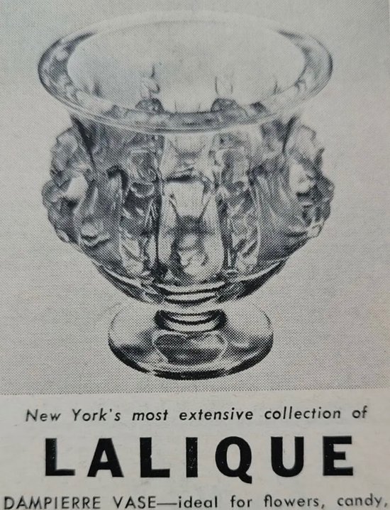 Vase Kristall Lalique Frankreich modele Dampierre Motiv Vögel