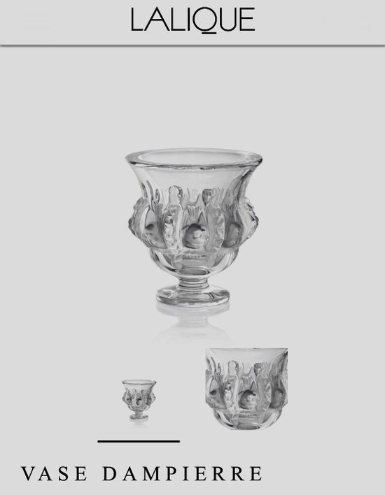 Vase Kristall Lalique Frankreich modele Dampierre Motiv Vögel