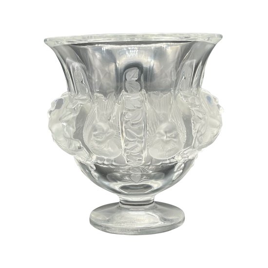 Vase Kristall Lalique Frankreich modele Dampierre Motiv Vögel