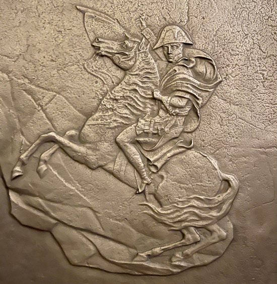 Kaminplatte Kaiser Napoleon Bonaparte zu Pferd 19.