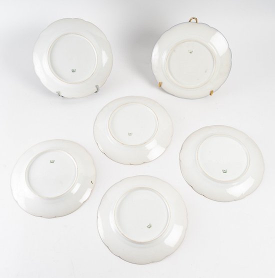 Series of Blue And White Porcelain Plates End of XIXth Century