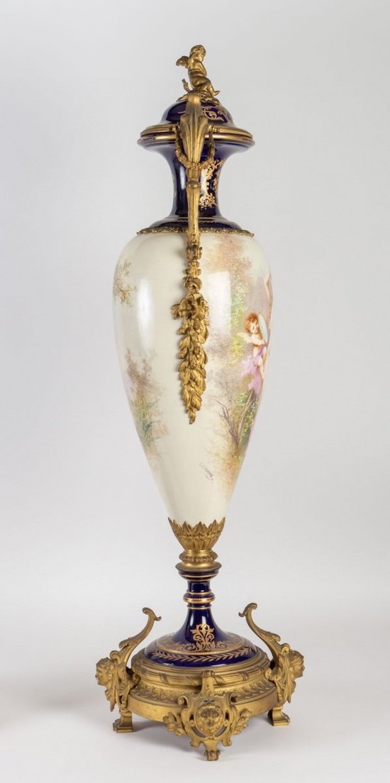 Pair Of Very Fine Porcelain Vases From Sèvres 19th Century