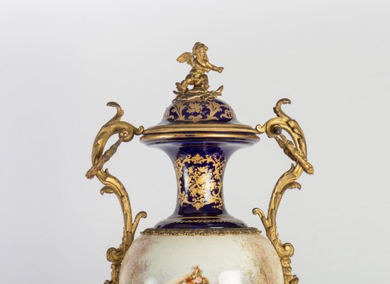 Pair Of Very Fine Porcelain Vases From Sèvres 19th Century