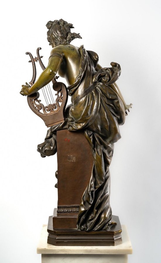 Figure En Bronze Melodie d'Albert Ernest Carrier Belleuse