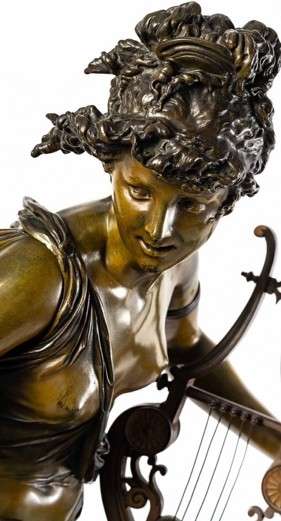 Figure En Bronze Melodie d'Albert Ernest Carrier Belleuse