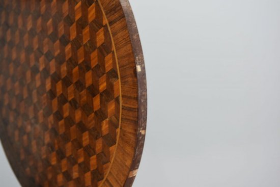 Louis XVI Style Inlaid Bouillotte Table With Removable Tray