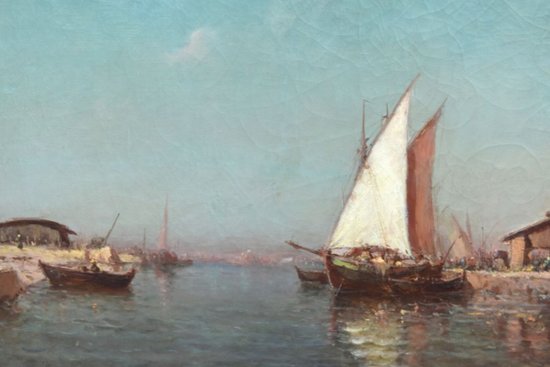 Marine Oil Painting By Charles Malfroy