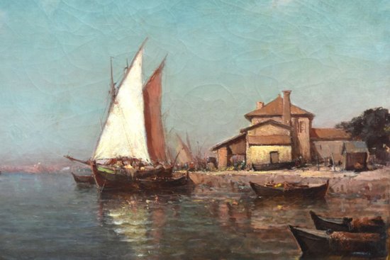 Marine Oil Painting By Charles Malfroy