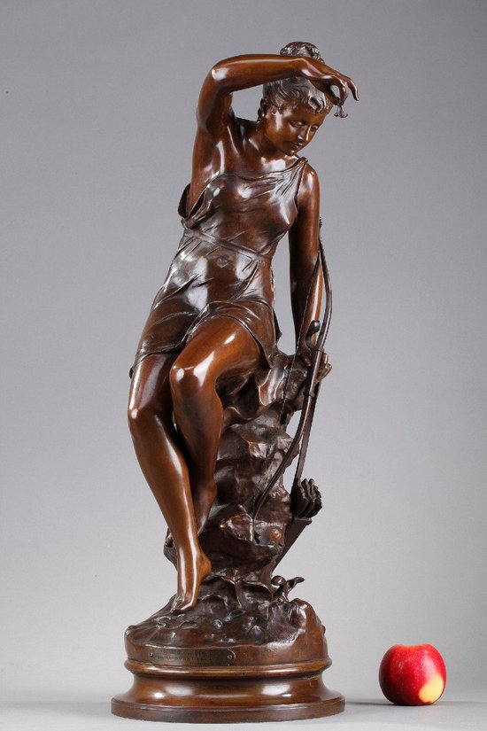 "LA NINFA DI DIANE" IN BRONZO, DA LUCIE SIGNORET-LEDIEU