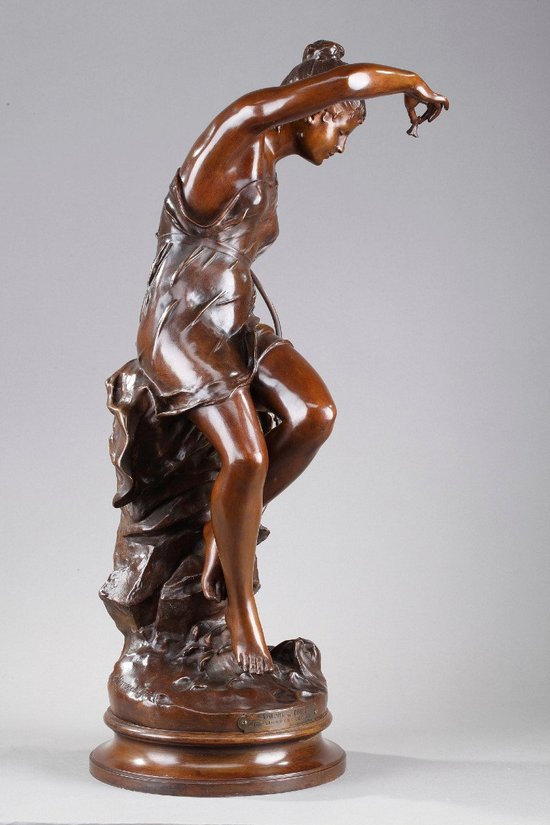 "LA NINFA DI DIANE" IN BRONZO, DA LUCIE SIGNORET-LEDIEU