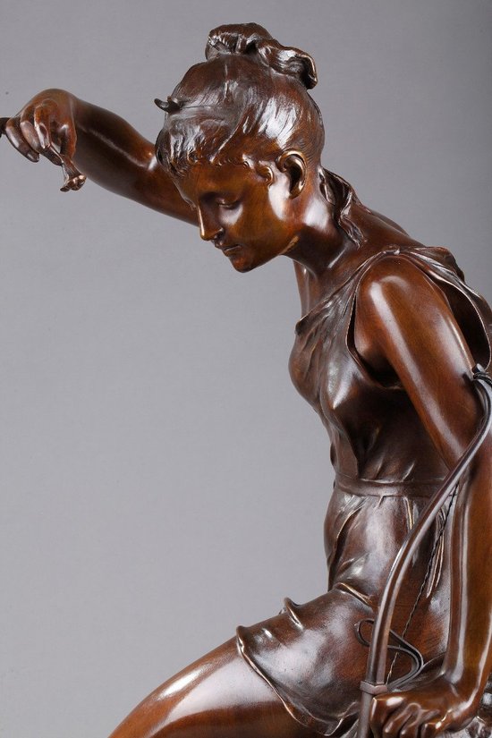 "LA NINFA DI DIANE" IN BRONZO, DA LUCIE SIGNORET-LEDIEU