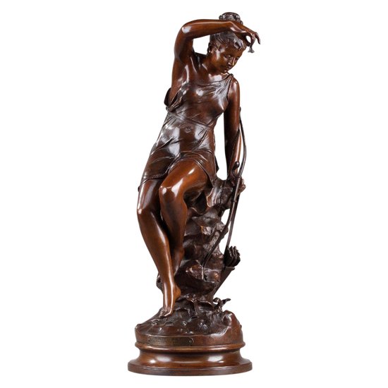 "LA NINFA DI DIANE" IN BRONZO, DA LUCIE SIGNORET-LEDIEU
