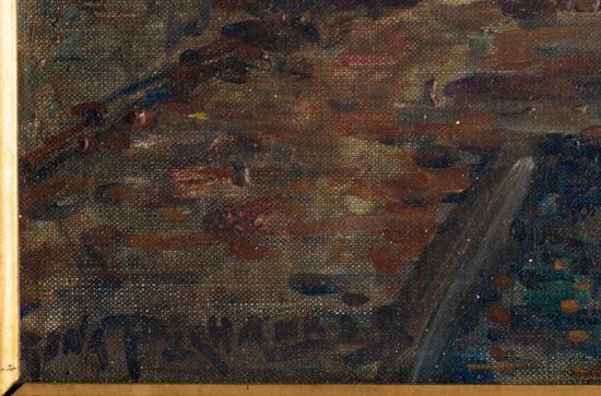 Huile Sur Toile Vue De Venise Fin XIXème Siècle