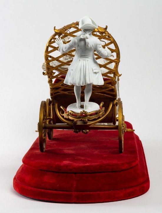 Groupe En Biscuit et bronze doré Fin XIXème Siècle