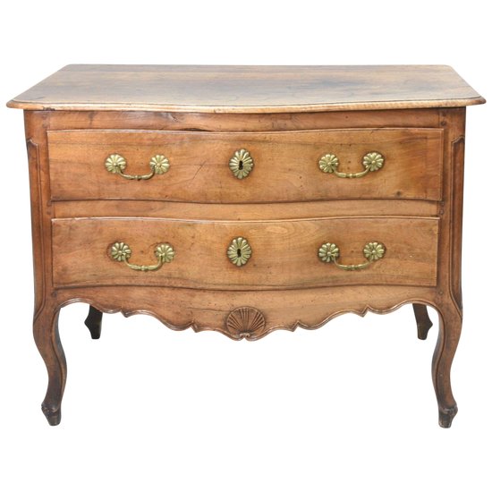 Commode Sauteuse En Noyer époque XVIIIe Siècle