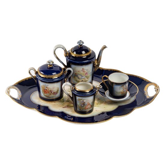 Porcelain Coffee Set In The Taste Of Sèvres