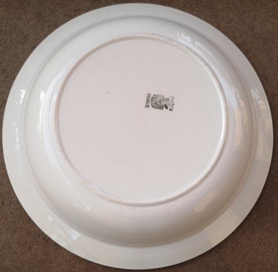 Large hollow dish (restaurant) in white earthenware DIGOIN SARREGUEMINES