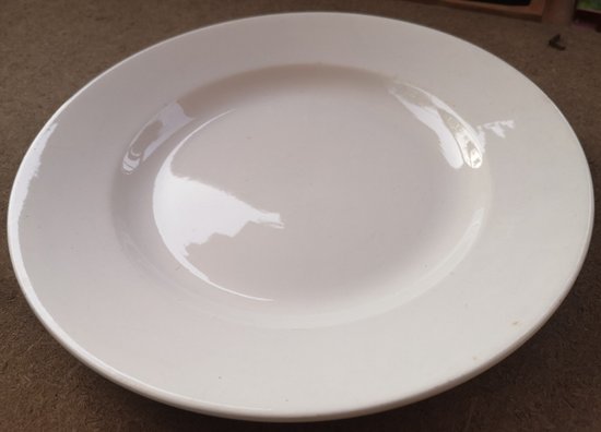 Large white earthenware dish DIGOIN SARREGUEMINES