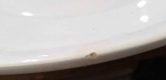 Large white earthenware dish DIGOIN SARREGUEMINES