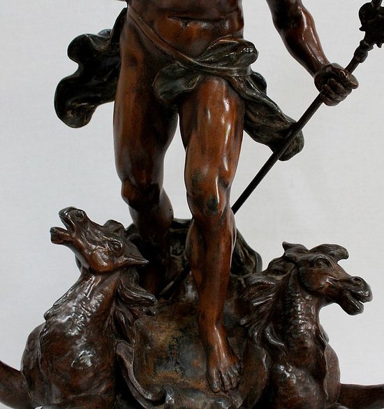 3 Piece Spelter Fireplace Set - Early 20th Century