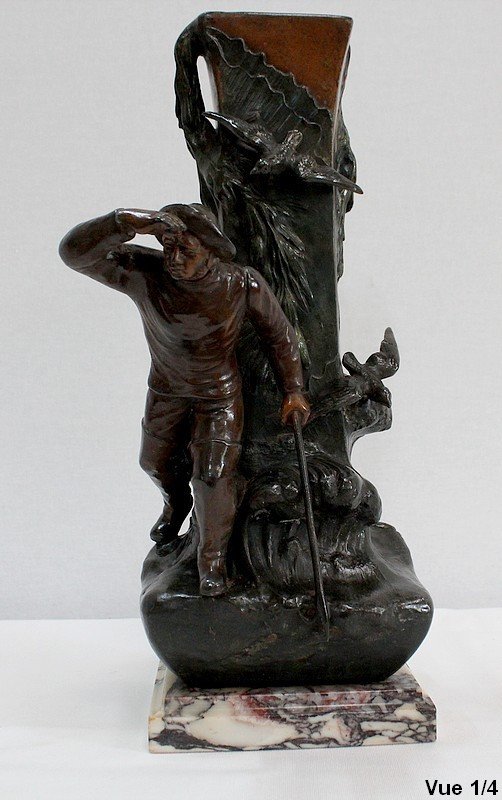 3 Piece Spelter Fireplace Set - Early 20th Century