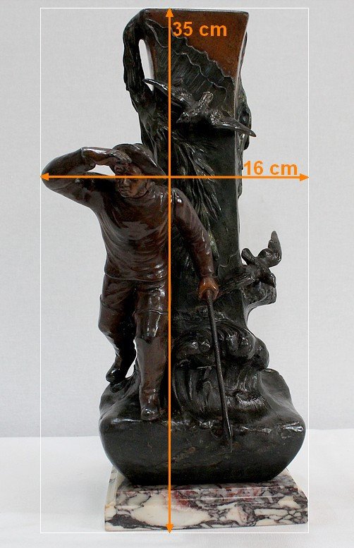 3 Piece Spelter Fireplace Set - Early 20th Century