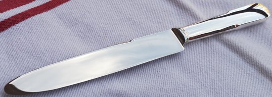 Tafelmesser mit Silbergriff, Minerva-Stempel ODIOT Modell Stil "vieux paris".